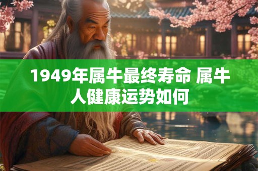1949年属牛最终寿命 属牛人健康运势如何
