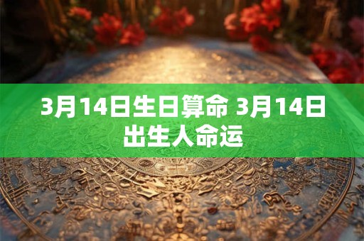 3月14日生日算命 3月14日出生人命运
