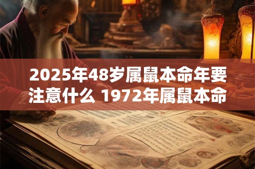 2025年48岁属鼠本命年要注意什么 1972年属鼠本命年运势