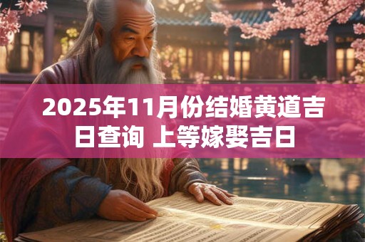 2025年11月份结婚黄道吉日查询 上等嫁娶吉日 2025年11月份结婚黄道吉日查询 上等嫁娶吉日