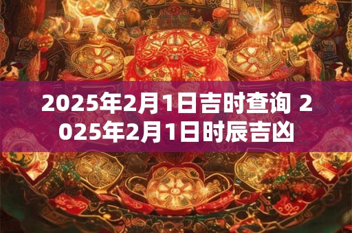 2025年2月1日吉时查询 2025年2月1日时辰吉凶 2025年2月1日吉时查询 2025年2月1日时辰吉凶