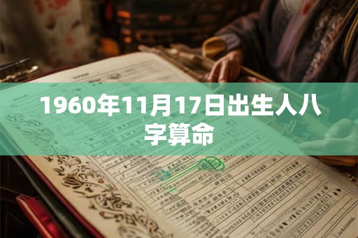 1960年11月17日出生人八字算命