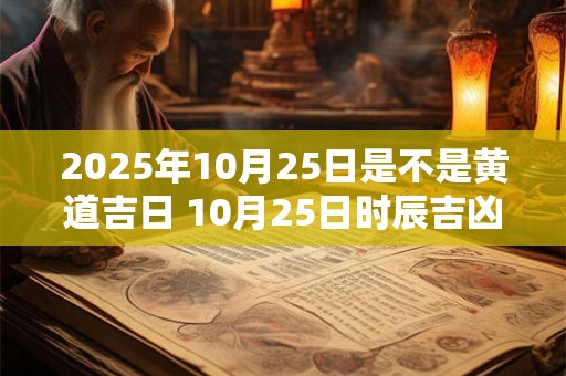 2025年10月25日是不是黄道吉日 10月25日时辰吉凶