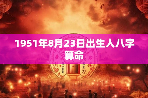 1951年8月23日出生人八字算命