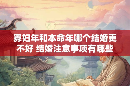 寡妇年和本命年哪个结婚更不好 结婚注意事项有哪些