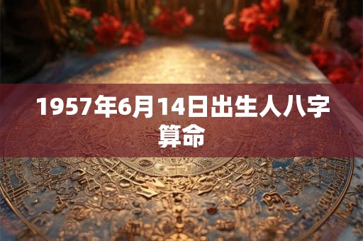 1957年6月14日出生人八字算命