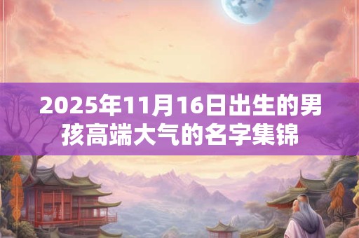 2025年11月16日出生的男孩高端大气的名字集锦