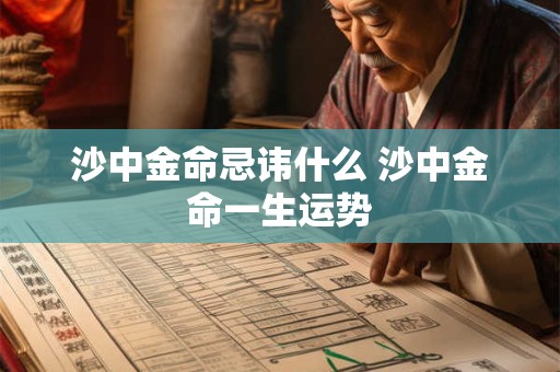 沙中金命忌讳什么 沙中金命一生运势