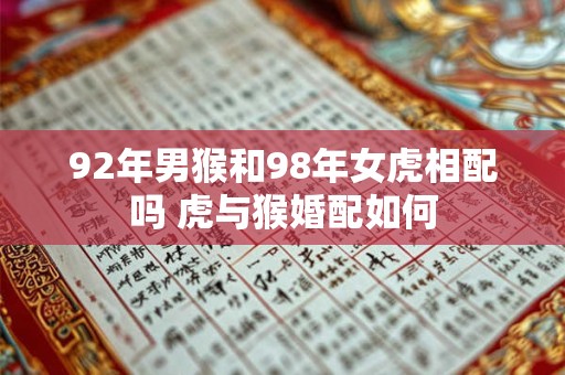92年男猴和98年女虎相配吗 虎与猴婚配如何