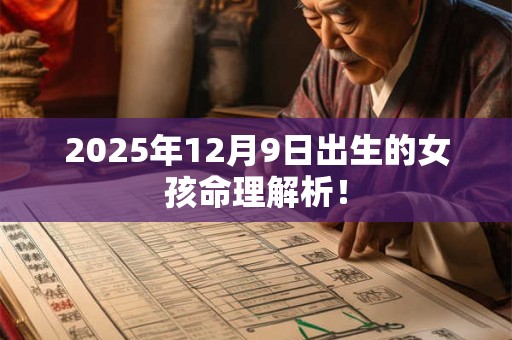2025年12月9日出生的女孩命理解析！