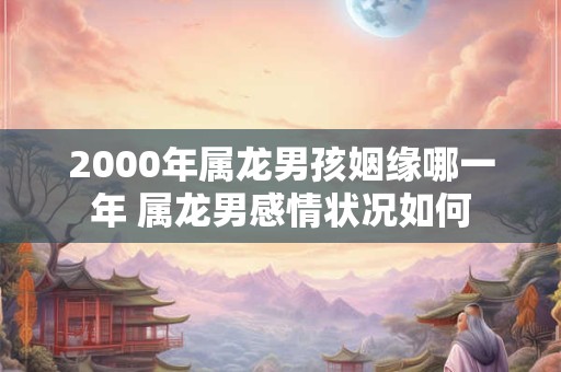 2000年属龙男孩姻缘哪一年 属龙男感情状况如何