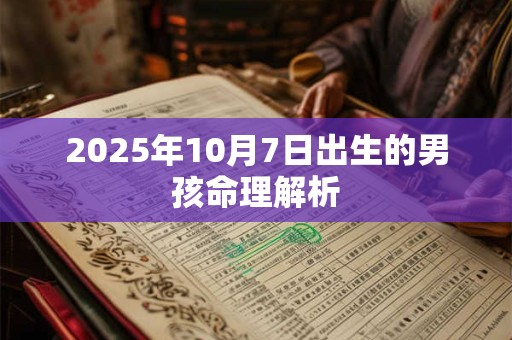 2025年10月7日出生的男孩命理解析