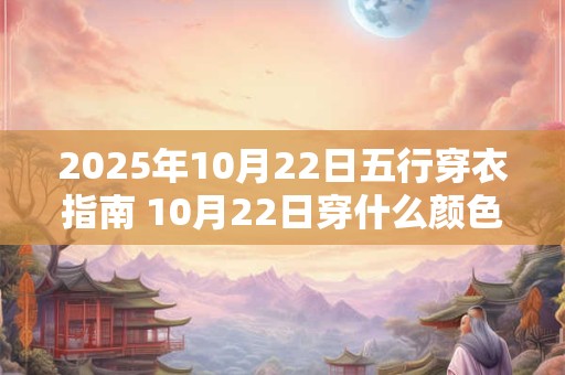 2025年10月22日五行穿衣指南 10月22日穿什么颜色衣服