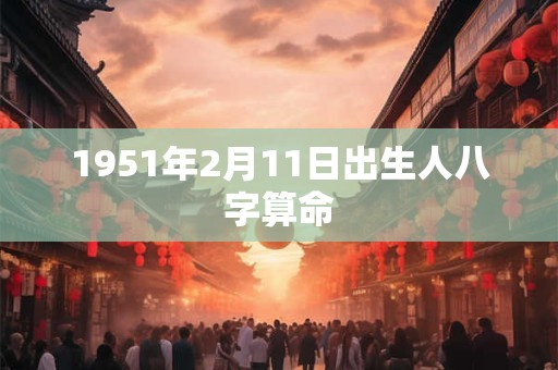 1951年2月11日出生人八字算命
