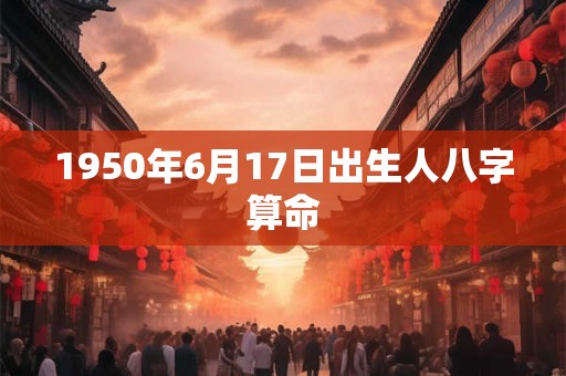 1950年6月17日出生人八字算命