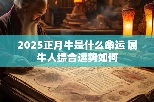 2025正月牛是什么命运 属牛人综合运势如何