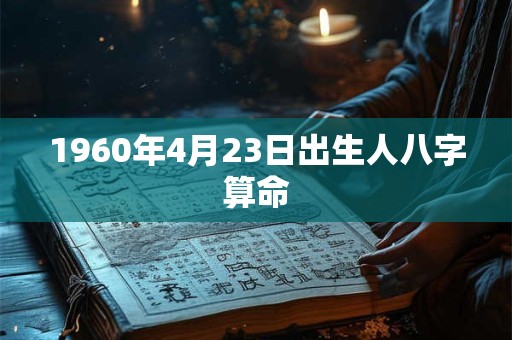 1960年4月23日出生人八字算命