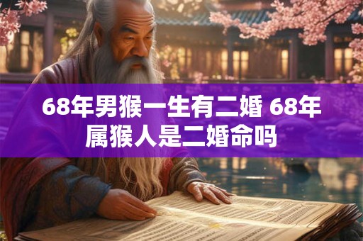 68年男猴一生有二婚 68年属猴人是二婚命吗