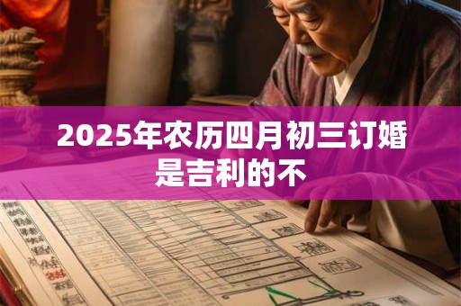 2025年农历四月初三订婚是吉利的不
