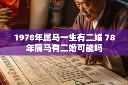 1978年属马一生有二婚 78年属马有二婚可能吗