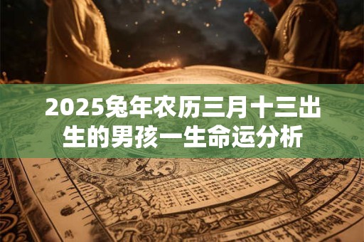 2025兔年农历三月十三出生的男孩一生命运分析