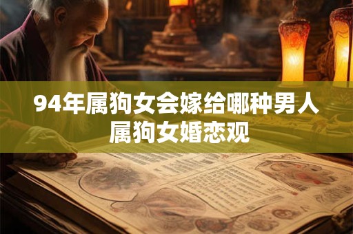 94年属狗女会嫁给哪种男人 属狗女婚恋观