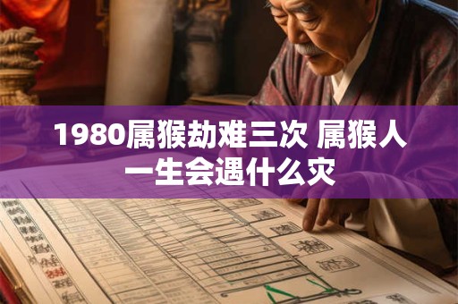 1980属猴劫难三次 属猴人一生会遇什么灾