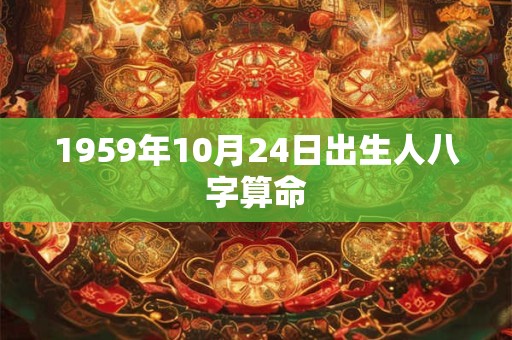 1959年10月24日出生人八字算命