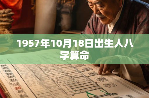1957年10月18日出生人八字算命