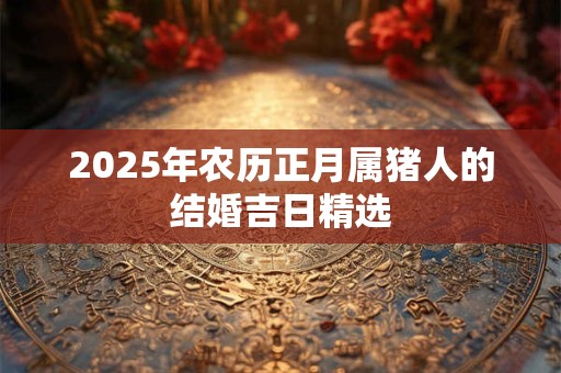2025年农历正月属猪人的结婚吉日精选