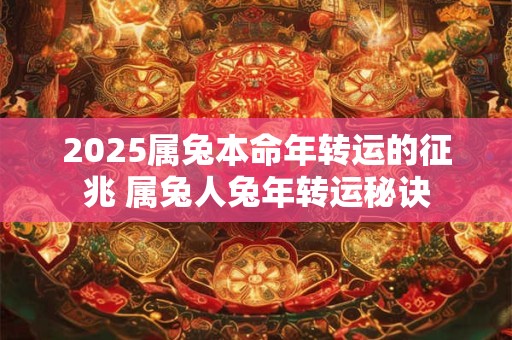 2025属兔本命年转运的征兆 属兔人兔年转运秘诀