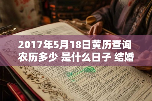 2017年5月18日黄历查询 农历多少 是什么日子 结婚吉时