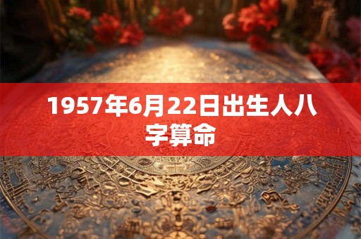 1957年6月22日出生人八字算命