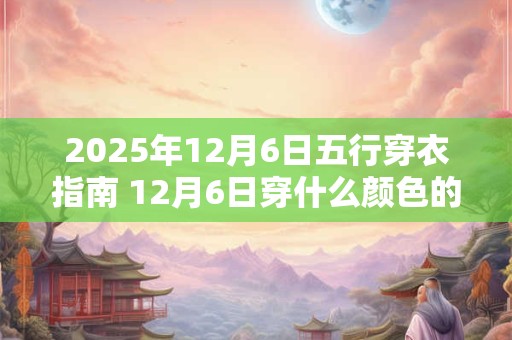 2025年12月6日五行穿衣指南 12月6日穿什么颜色的衣服