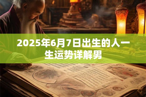 2025年6月7日出生的人一生运势详解男