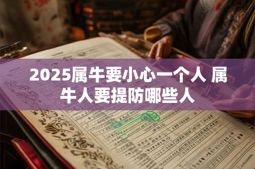 2025属牛要小心一个人 属牛人要提防哪些人