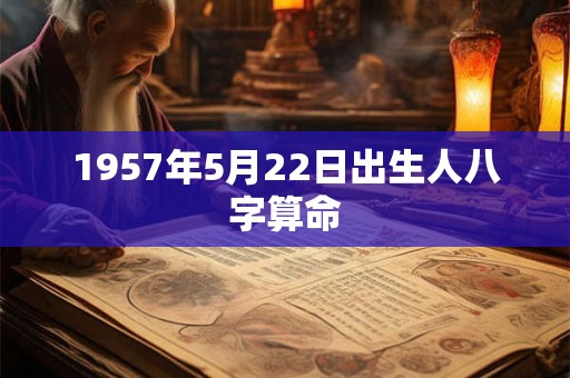 1957年5月22日出生人八字算命