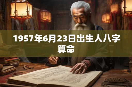 1957年6月23日出生人八字算命