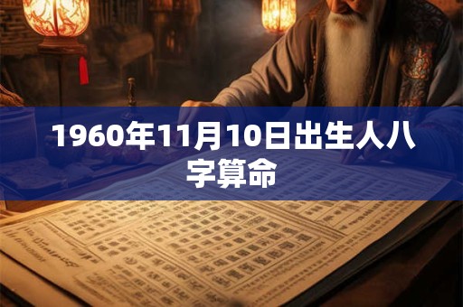 1960年11月10日出生人八字算命