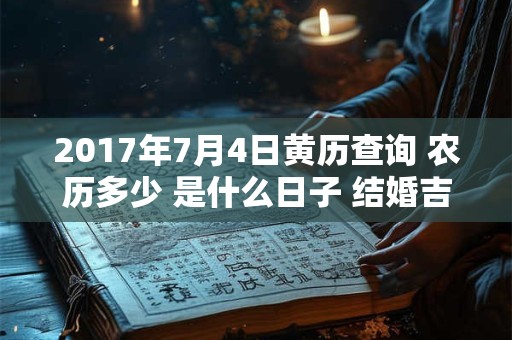 2017年7月4日黄历查询 农历多少 是什么日子 结婚吉时