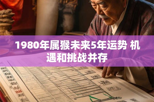 1980年属猴未来5年运势 机遇和挑战并存