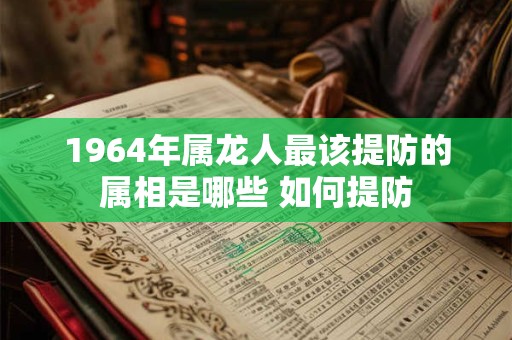 1964年属龙人最该提防的属相是哪些 如何提防