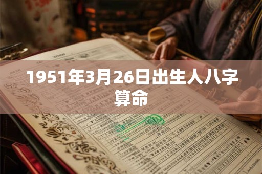 1951年3月26日出生人八字算命