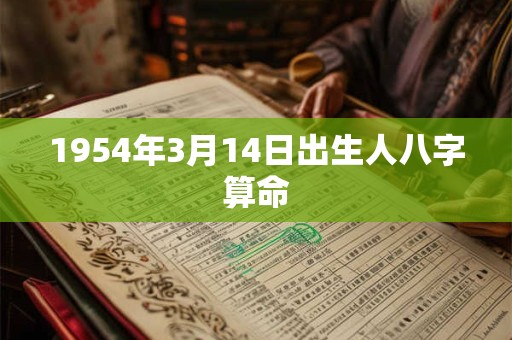 1954年3月14日出生人八字算命