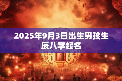 2025年9月3日出生男孩生辰八字起名 2025年9月3日出生男孩生辰八字起名