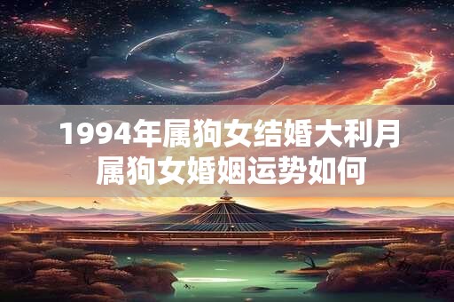 1994年属狗女结婚大利月 属狗女婚姻运势如何