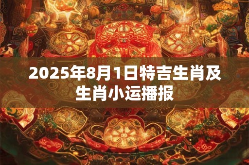 2025年8月1日特吉生肖及生肖小运播报