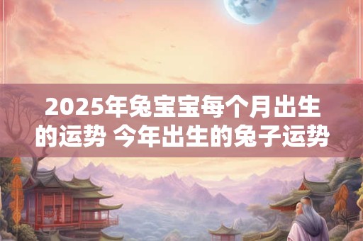 2025年兔宝宝每个月出生的运势 今年出生的兔子运势怎么样