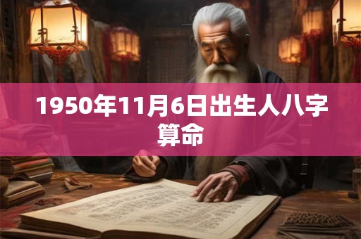 1950年11月6日出生人八字算命