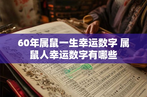60年属鼠一生幸运数字 属鼠人幸运数字有哪些